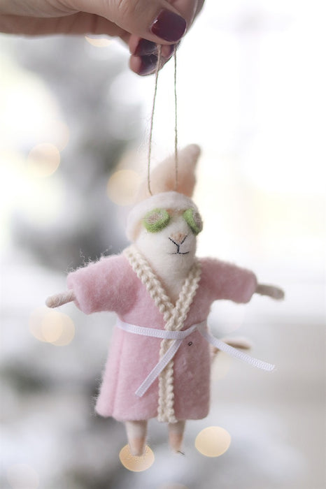 Spa Day Sloane Mouse Holiday Ornament