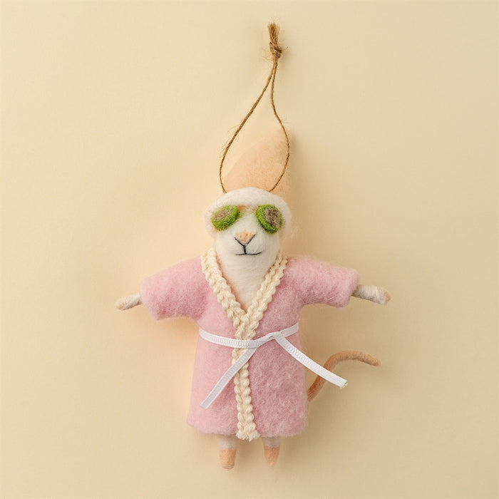 Spa Day Sloane Mouse Holiday Ornament