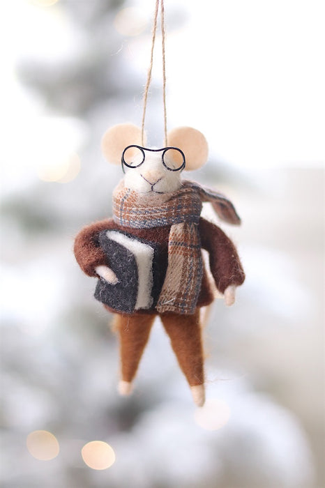 Study Time Spencer Mouse Holiday Ornament