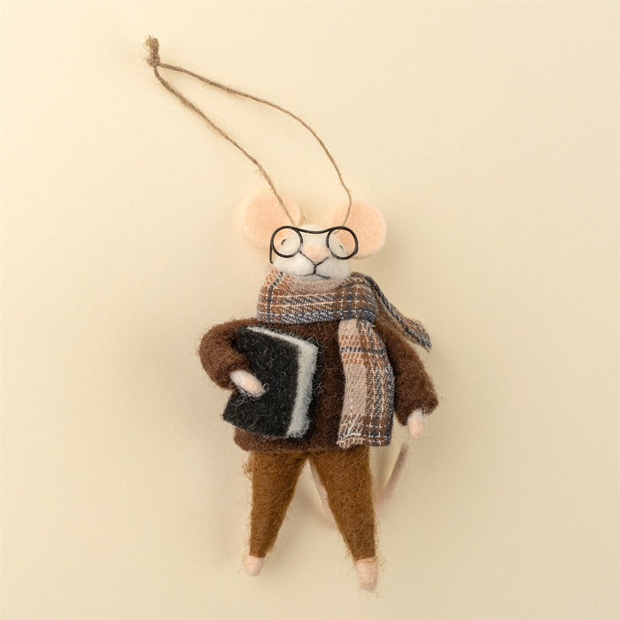 Study Time Spencer Mouse Holiday Ornament
