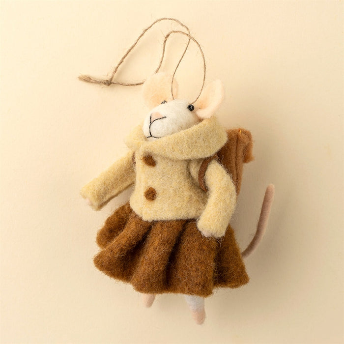 Student Sally Mouse Holiday Ornament