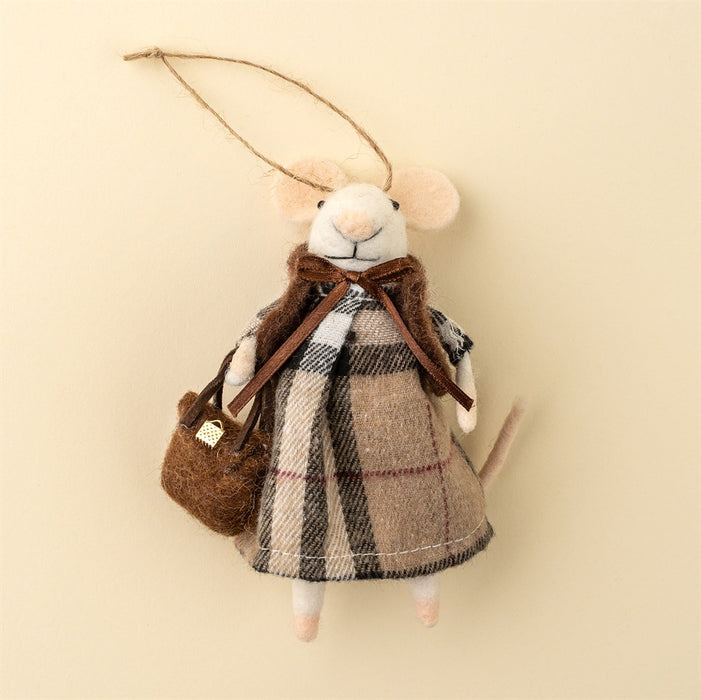 Tartan Tessa Mouse Holiday Ornament