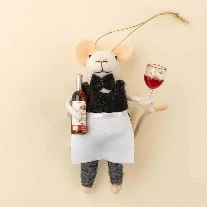 Sommelier Sam Mouse Holiday Ornament