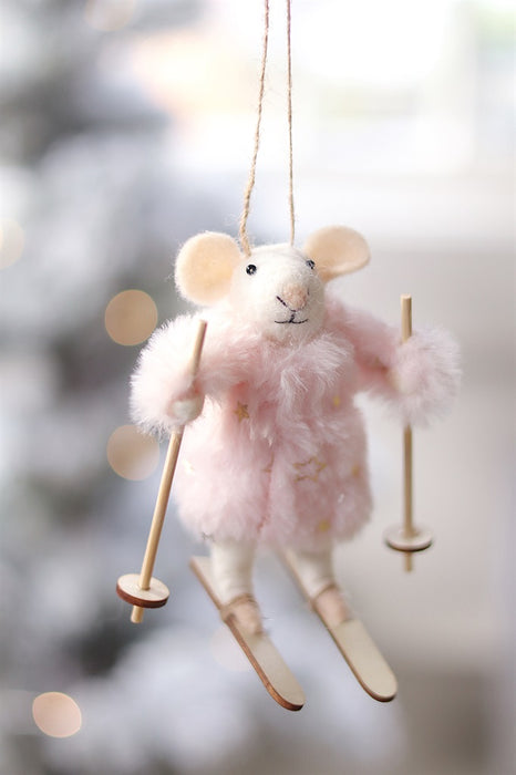 Skiing Sophie Mouse Holiday Ornament