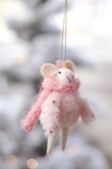 Blizzard Bella Mouse Holiday Ornament