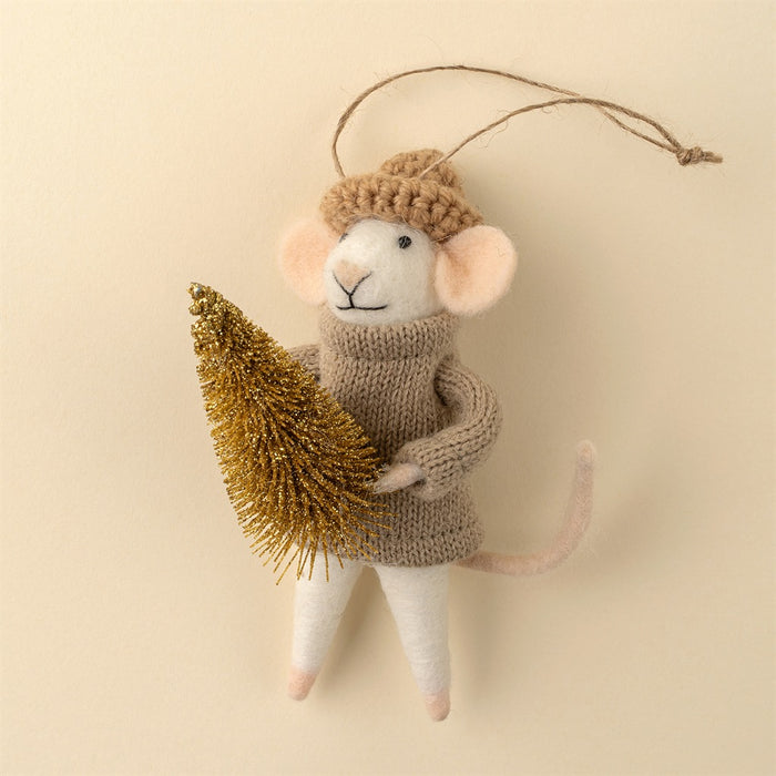 Cozy Cole Mouse Holiday Ornament