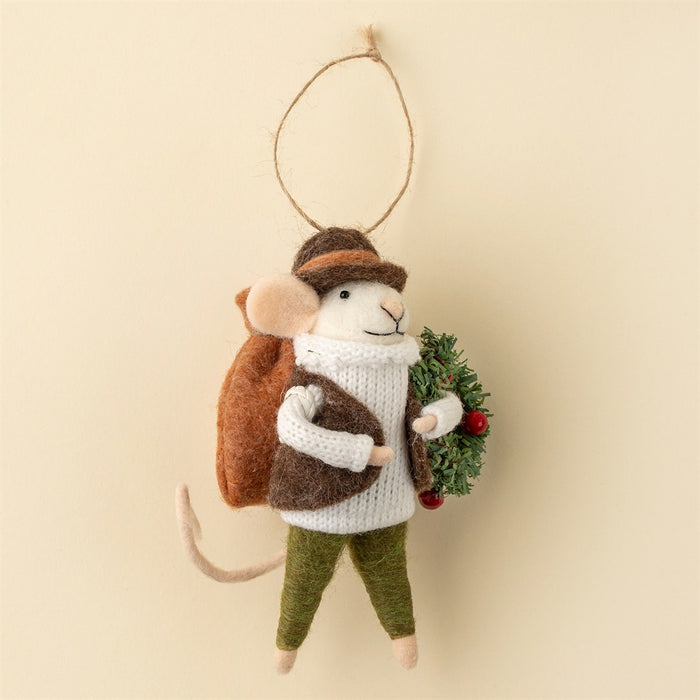 Evergreen Edgar Mouse Holiday Ornament