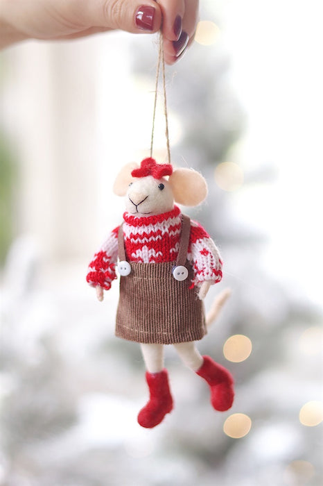 Merry Mabel Mouse Holiday Ornament