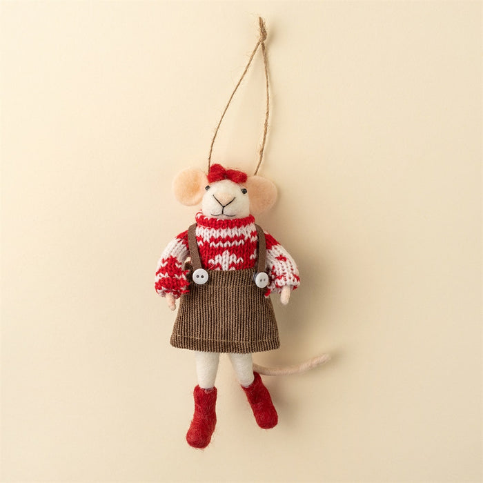 Merry Mabel Mouse Holiday Ornament