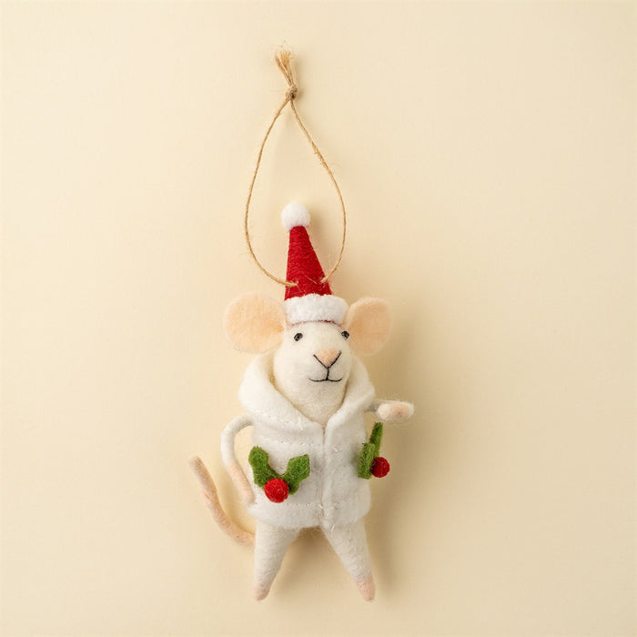 Hollyberry Hattie Mouse Holiday Ornament