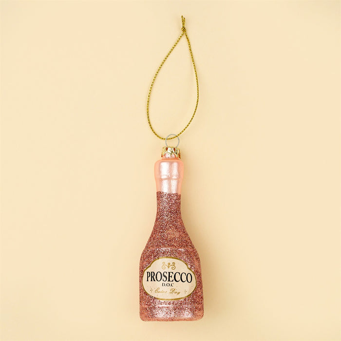 Prosecco Party Holiday Ornament, Pink