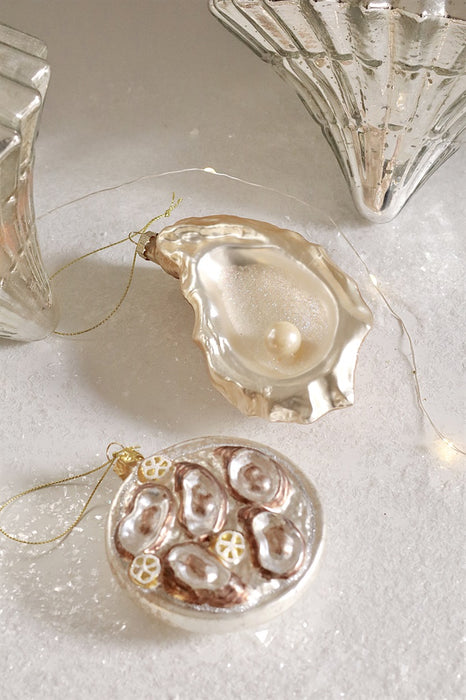 Oyster Glass Holiday Ornament