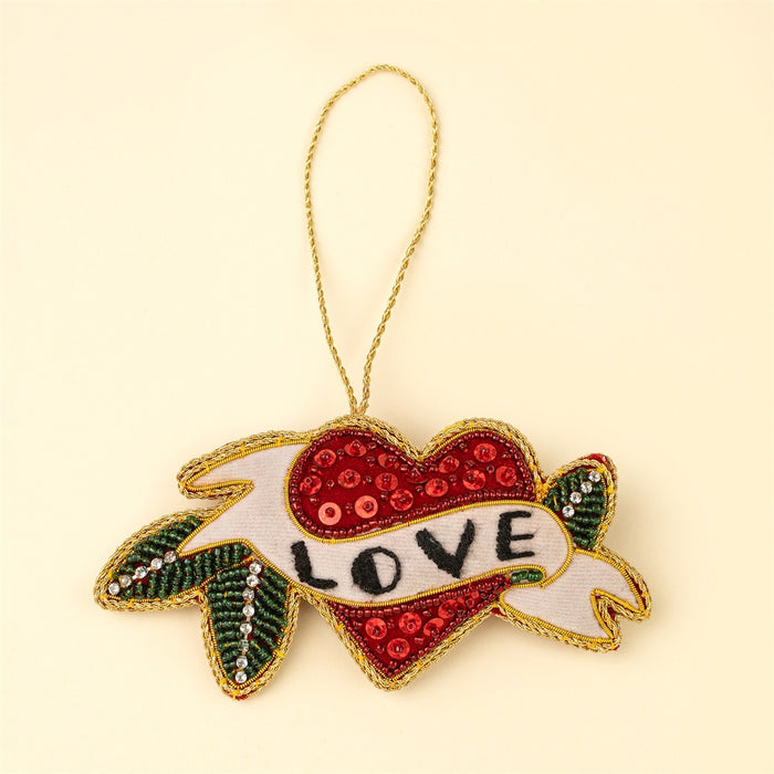 True Love Zardozi Holiday Ornament
