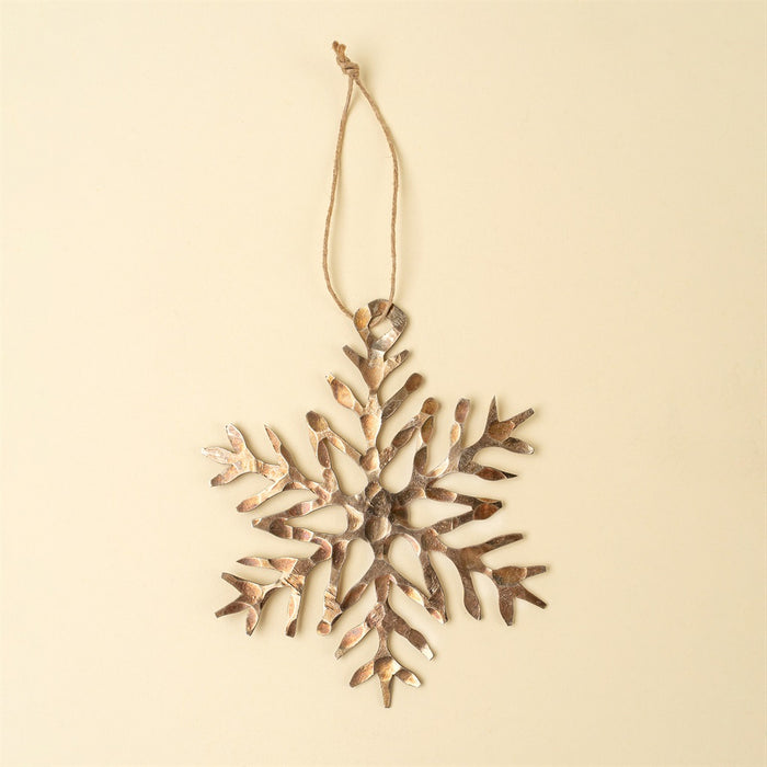 Luster Snowflake Holiday Ornament, Frost