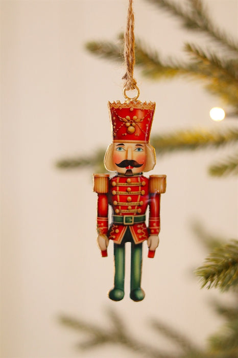 Keepsake Iron Holiday Ornament, Red/Green Nutcracker