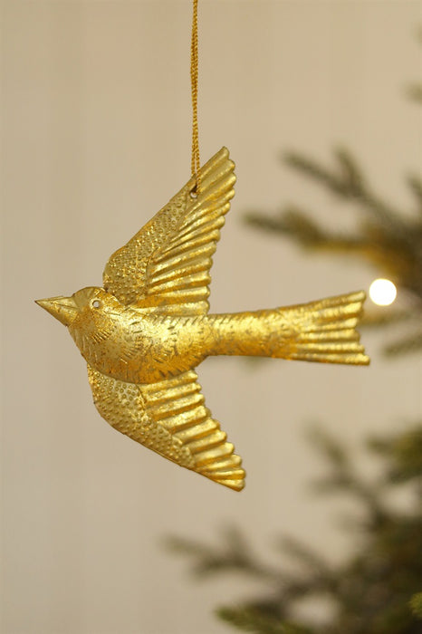 Golden Songbird Holiday Ornament
