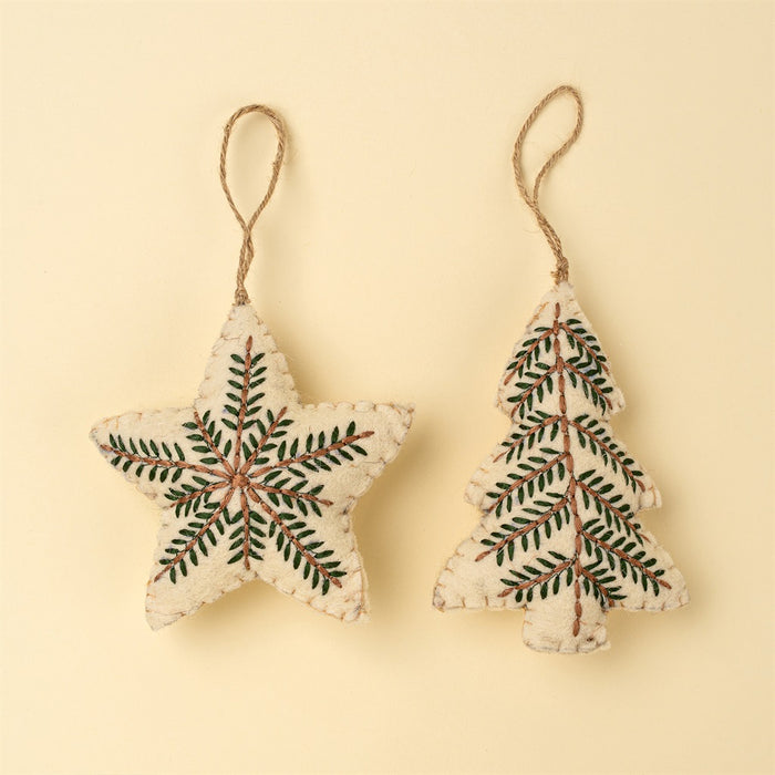 Evergreen Embroidered Tree Holiday Ornament
