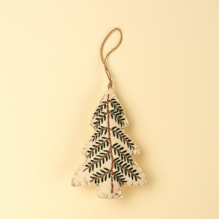Evergreen Embroidered Tree Holiday Ornament