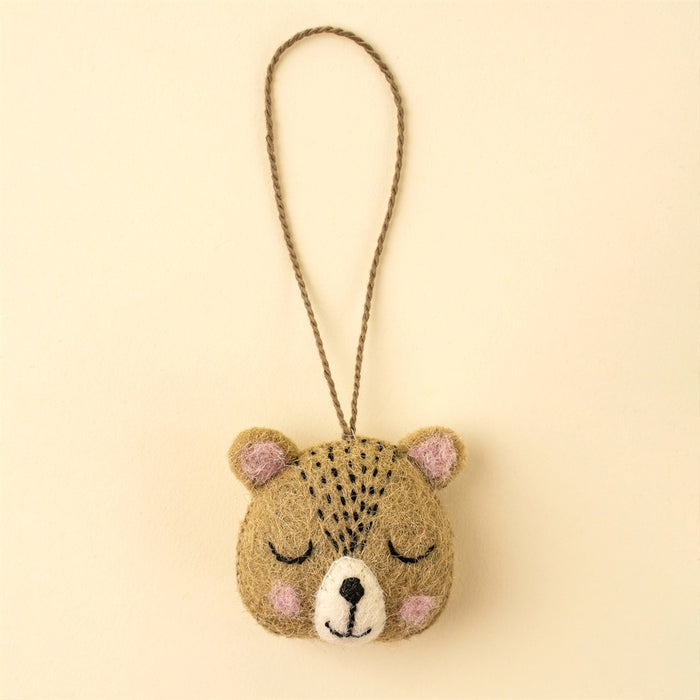 Bear Face Felt Ornament