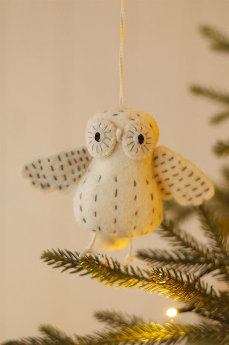 Luna The Owl Felt Ornament