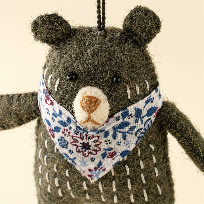 Stitchpaw Bear Felt Ornament