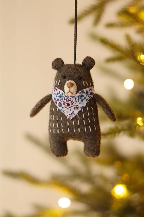 Stitchpaw Bear Felt Ornament