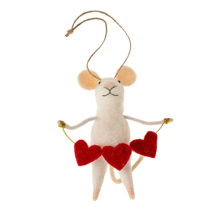 Heart full Mouse Ornament