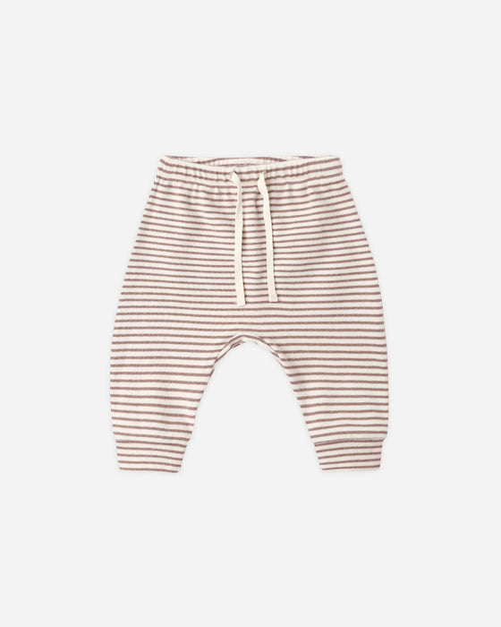 Drawstring Pant Cocoa Microstripe