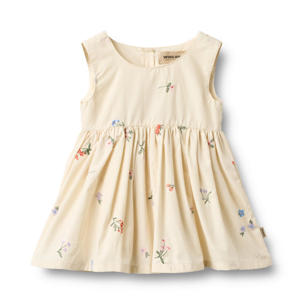 Pinafore Wrinkle Sienna Ivory Embroidery Flowers