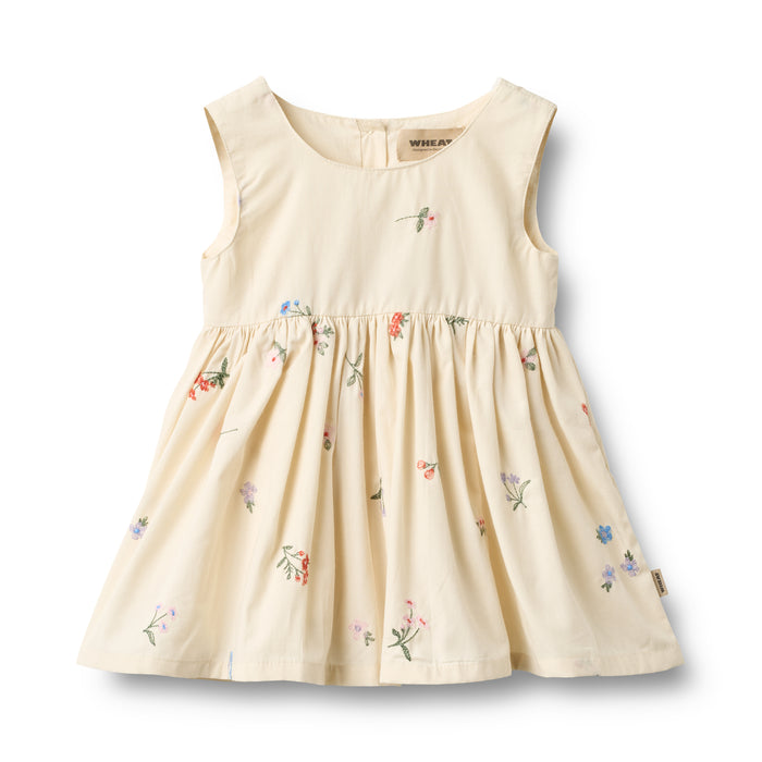 Pinafore Wrinkle Sienna Ivory Embroidery Flowers