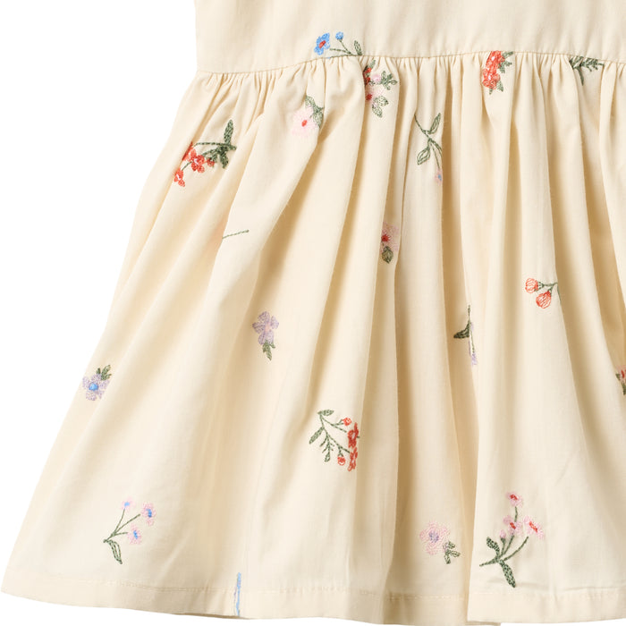 Pinafore Wrinkle Sienna Ivory Embroidery Flowers