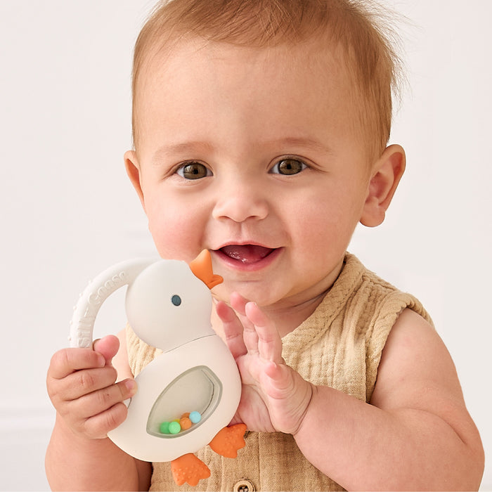 Bitzy Shake™ Rattle and Teether - Goose