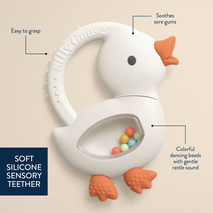 Bitzy Shake™ Rattle and Teether - Goose