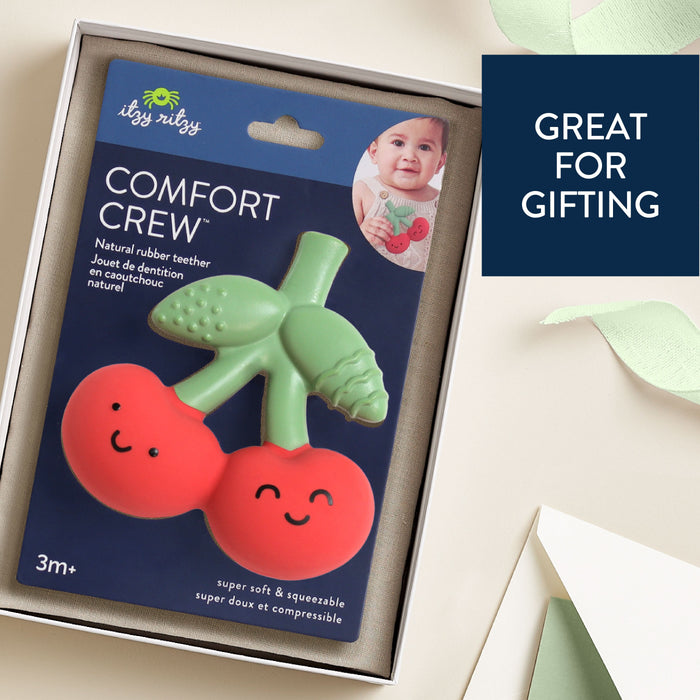 Comfort Crew™ Natural Rubber Latex Teether - Cherry