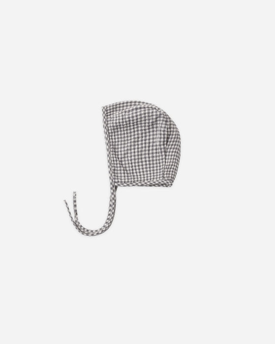 Woven Baby Bonnet Midnight Gingham