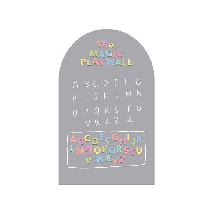 Magic Playwall - Arch Magnetic Wall Decal for Kids: Stone Grey