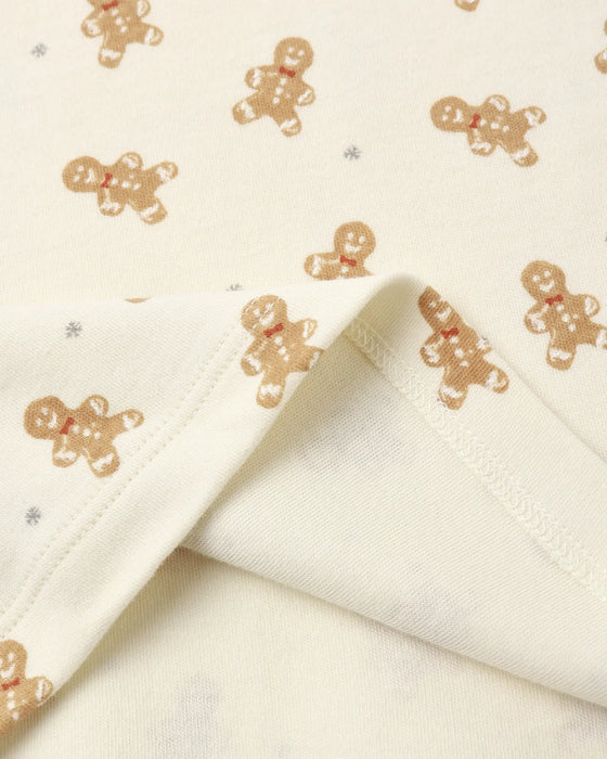 Organic Long Sleeve Pajama Set Gingerbread