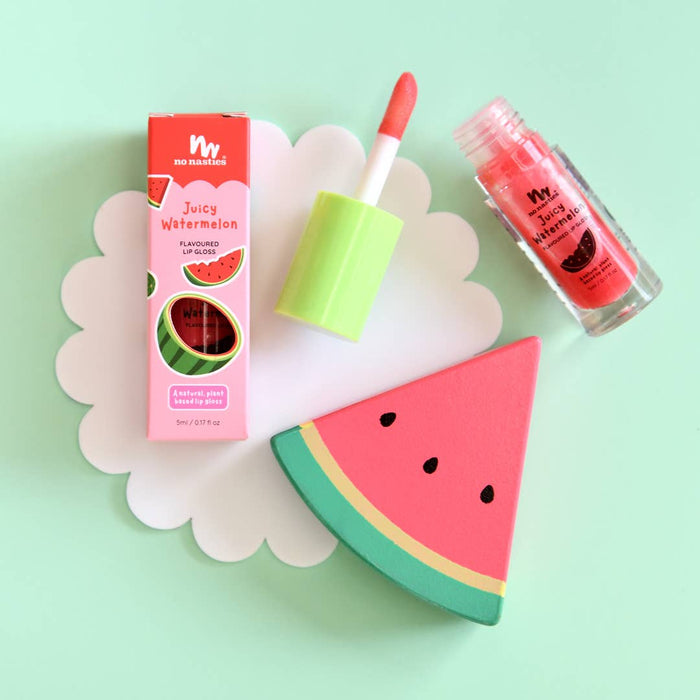Natural Kids Lip Gloss Wands: Strawberry Cupcake - Pink