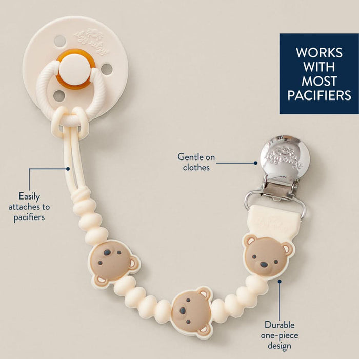 Itzy Paci Strap Plus™ - Theo the Bear