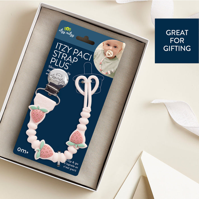 Itzy Paci Strap Plus™ - Strawberry