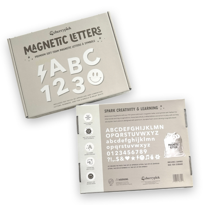 Soft Foam Magnetic Letters & Symbols 150pc Set: Pastel Rainbow