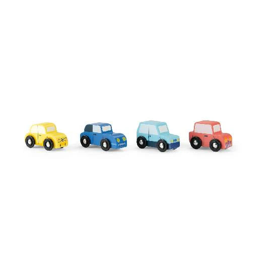 AVENUE DU MOULIN - SET OF 4 WOODEN CARS