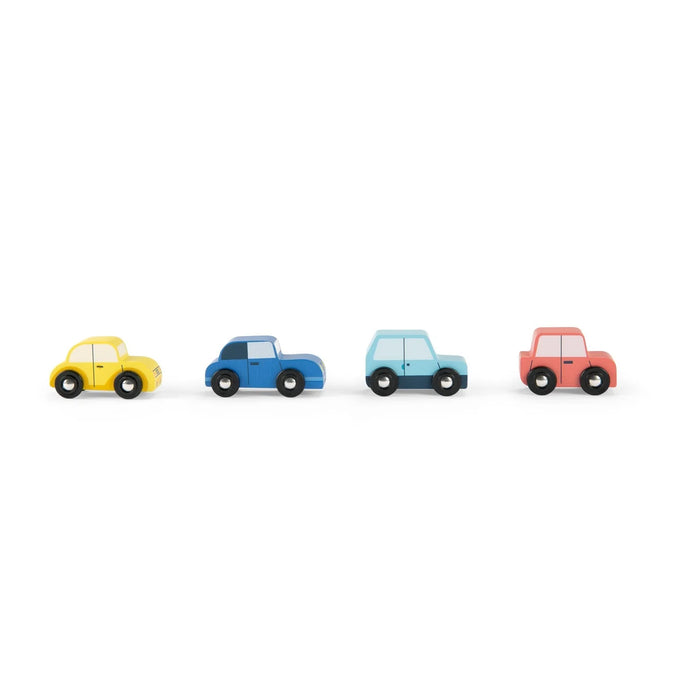 AVENUE DU MOULIN - SET OF 4 WOODEN CARS