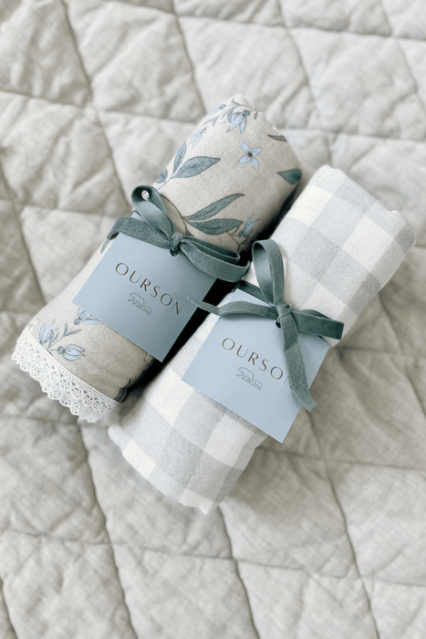 Organic Cotton Swaddle Blanket - Hydrangea (by Solange Pilote)
