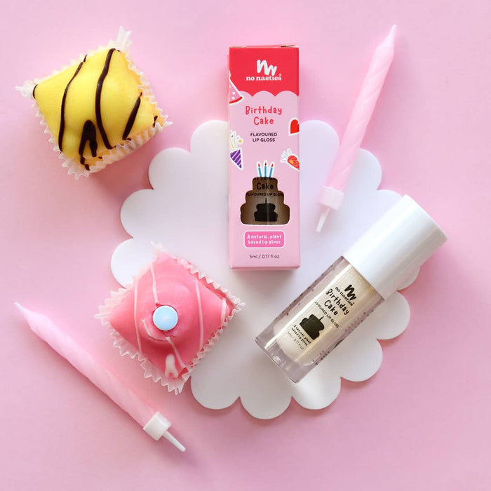 Natural Kids Lip Gloss Wands: Strawberry Cupcake - Pink