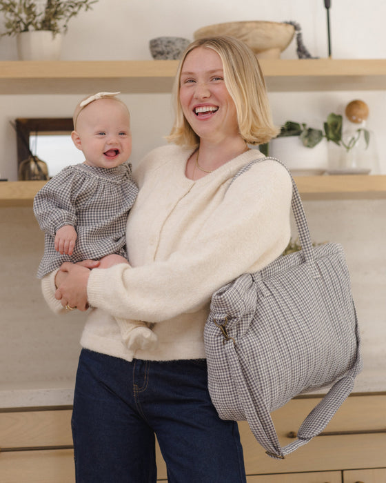 Diaper Bag + Changing Pad Set Midnight Gingham