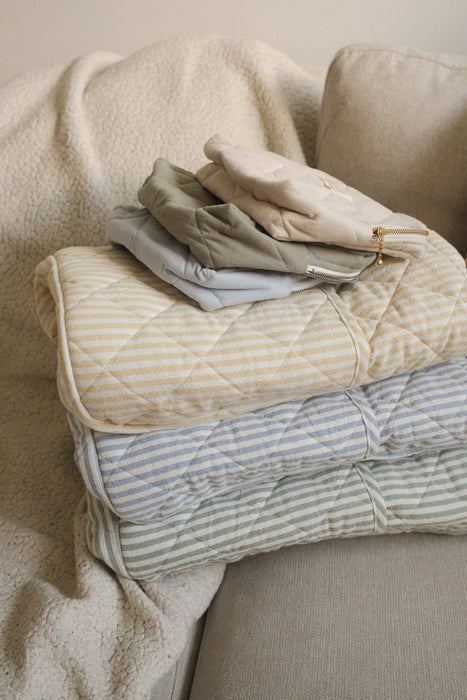 Organic cotton diaper bag - Striped collection: Yellow