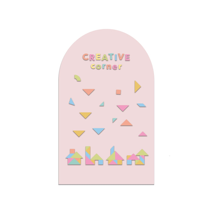 Magic Playwall - Arch Magnetic Wall Decal for Kids: Petal Pink