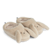 Fuzzy bunny slippers in beige 
