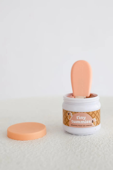 Tiny Tummies Food Jar & Spoon Set – Neapolitan Ice Cream
